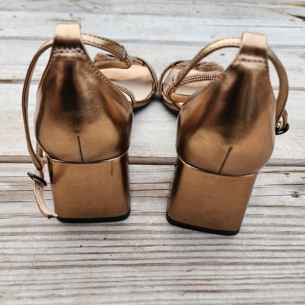 LifeStride Womens Sz 10M Captivate Bronze Strappy Block Heel Dress Sandals - Picture 3 of 14